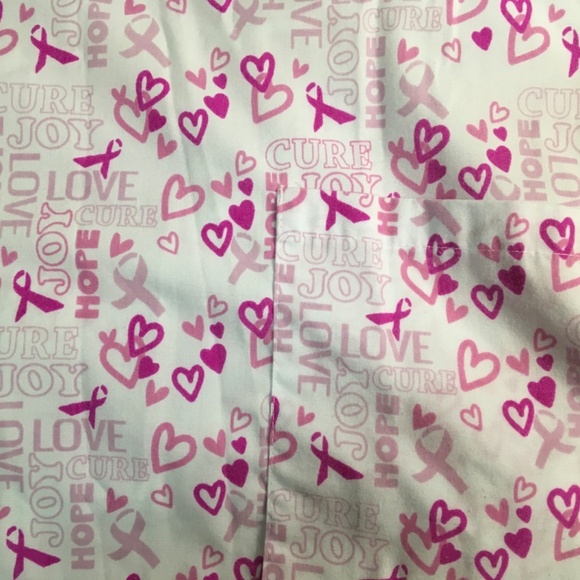 I SCRUBS, PINK CANCER SUPPORT NURSE SCRUB SIZE SMALL WITH FRONT POCKET - Picture 2 of 5